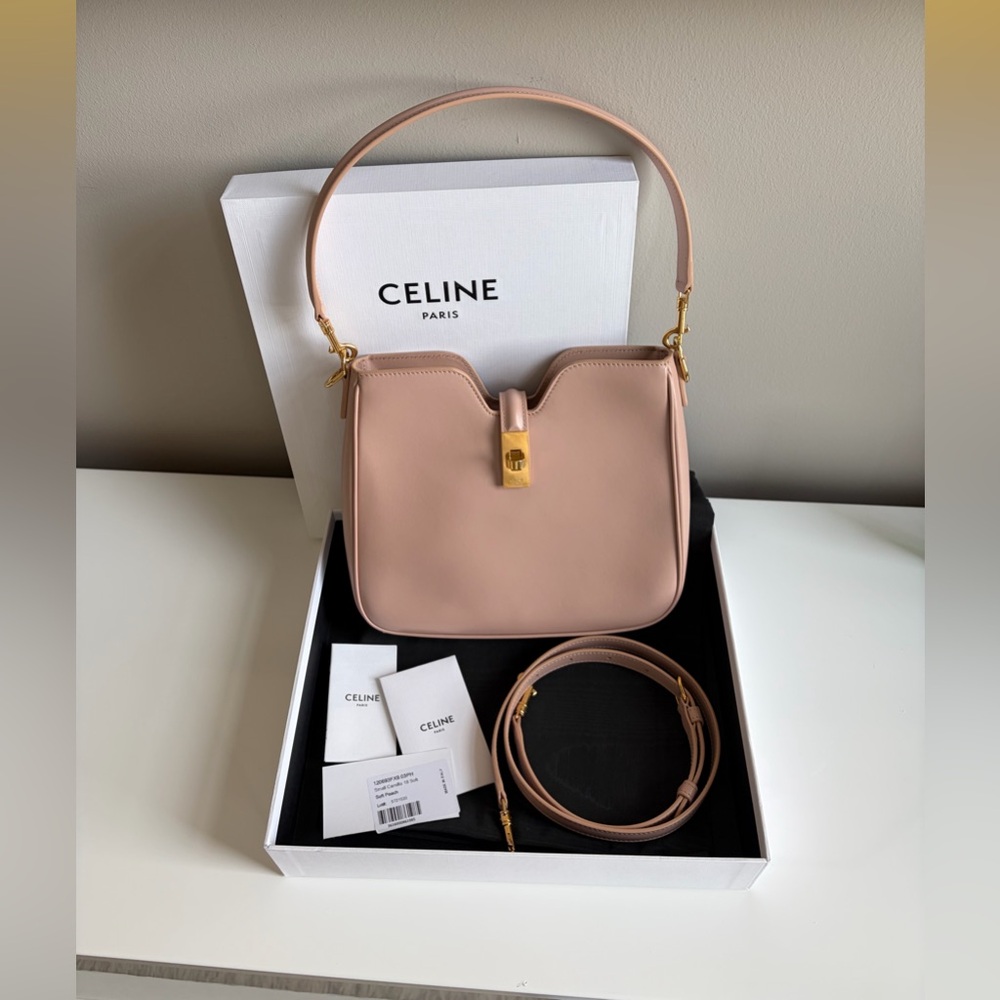 SMALL CAMILLE 16 SOFT BAG IN SMOOTH CALFSKIN - Soft Peach- New with Tags